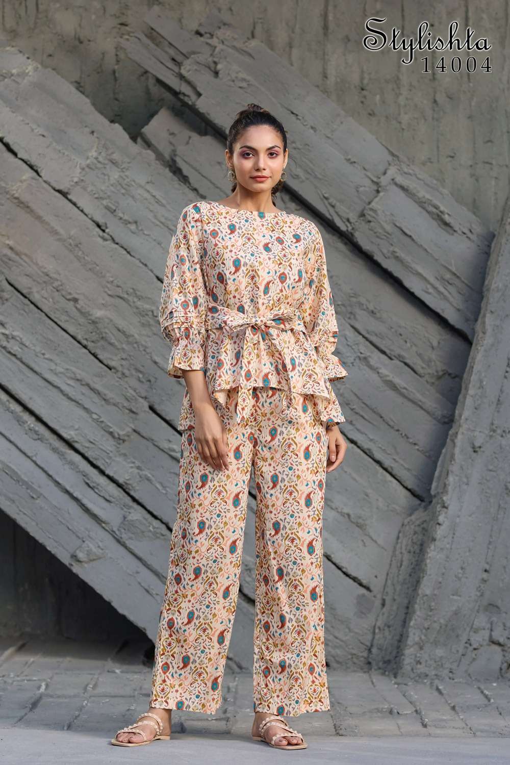 STYLISTA VOL 14 MUSLIN DIGITAL PRINT STYLISH CO ORD SET BY STYLISTA BRAND 14004 C2